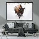Bison Winter Wall Art Canvas Print For Farmhouse Decor