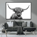 Scottish Highland Cow Cattle Art Print Wall Art Canvas Print by MyGreatCanvas | Canvas Wall Art Prints | Photo Prints & Wall Decor