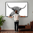 Scottish Highland Cow Cattle Art Print Wall Art Canvas Print