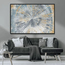 Radiant Abstract Wood Rings Canvas Art – Modern Triptych