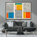 Canvas Print Wall Art Abstract Illustrs Art Boho, Framed