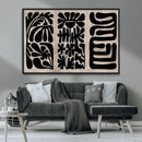 Canvas Print Wall Art Abstract Art Boho, Framed Boho Art