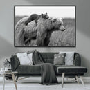 Bear and Cub Wall Art Canvas | 399 Bear Cub