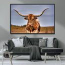 Texas Longhorn Wall Art Print, Framed Longhorn Cow Wall Art