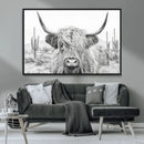 Rustic Charm | Cow Longhorn Black White Bighorn Wall Art