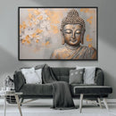 Abstract Buddha Statue Wall Art Canvas Print - Modern