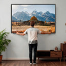 Vintage Old Barn Field Wall Art Canvas Print for Farmhouse by MyGreatCanvas | Canvas Wall Art Prints | Photo Prints & Wall Decor