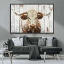 Rustic Longhorn Bull Wall Art Canvas Set – Western-Inspired by MyGreatCanvas | Canvas Wall Art Prints | Photo Prints & Wall Decor