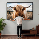 Scottish Cow Longhorn Wall Art Canvas Print