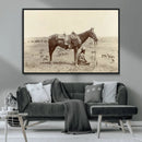 Cowboy Wall Art - Western Horse Canvas Print - Vintage