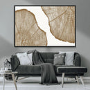 Rustic Brown Tree Ring Wall Art Canvas Print – Framed and