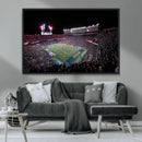 Ben Hill Griffin Stadium Night Game Triple Canvas Wall Art -