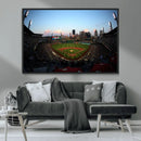 PNC Park Evening Game Triple Canvas Wall Art - Pittsburgh