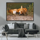 Sleeping Fox Wall Art Canvas Print, Farmhouse Wall Decor and