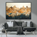 Rustic Wood Mountain Wall Art Print | Triptych Giclee Print by MyGreatCanvas | Canvas Wall Art Prints | Photo Prints & Wall Decor