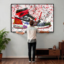 Jordan Shoes Graffiti Wall Art Canvas Print- Jordan Graffiti