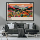 Yayoi Kusama Landscape Canvas Print, Vibrant Floral Mountain by MyGreatCanvas | Canvas Wall Art Prints | Photo Prints & Wall Decor