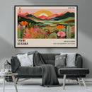 Framed Yayoi Kusama Print, Vibrant Floral Mountain Art by MyGreatCanvas | Canvas Wall Art Prints | Photo Prints & Wall Decor