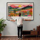 Yayoi Kusama Landscape Canvas Print, Vibrant Floral Mountain Art Print, Framed Botanical Wall Art - by MyGreatCanvas | Canvas Wall Art Prints | Photo Prints & Wall Decor
