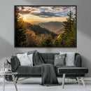 Sunrise Over the Smoky Mountains Canvas Wall Art –