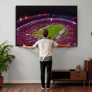 Bryant-Denny Stadium Night Game Triple Canvas Wall Art -