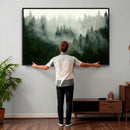 Foggy Forest Wall Art – Tranquil Green Woodland Canvas by MyGreatCanvas | Canvas Wall Art Prints | Photo Prints & Wall Decor