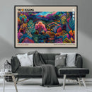 Framed Japanese 1986 Wall Art Print, Yayoi Kusama 1986 Wall