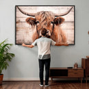 Vintage Scottish Highland Cow Cattle Art Print Farmhouse