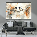 Abstract Watercolor Chickadee Bird Canvas Wall Art Print - by MyGreatCanvas | Canvas Wall Art Prints | Photo Prints & Wall Decor
