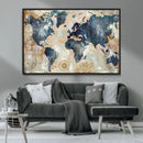 World Map Canvas Print – Framed Wall Art for Couples, by MyGreatCanvas | Canvas Wall Art Prints | Photo Prints & Wall Decor