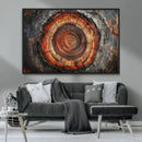Wood Grain Canvas Wall Art - Framed Abstract Tree Ring