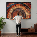 Abstract Tree Ring Art, Colorful Tree Ring Wall Decor, by MyGreatCanvas | Canvas Wall Art Prints | Photo Prints & Wall Decor