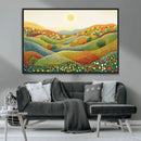 YAYOI KUSAMA Wall Art - Colorful Dot Art Landscape Canvas,