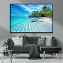 Tropical Beach Wall Art Canvas Print - Serene Ocean