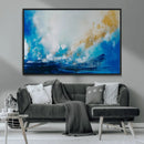 Blue Abstract Print - Dynamic Ocean-Inspired Canvas Wall Art