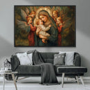 Mary Jesus Canvas Wall Art Print - Madonna and Child with