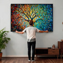 Yggdrasil Tree of Life Wall Art Print | Mosaic Style 3-Panel