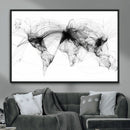 Abstract World Map Wall Art – Framed Geometric Line Canvas by MyGreatCanvas | Canvas Wall Art Prints | Photo Prints & Wall Decor