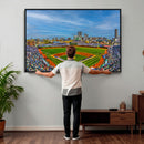 Wrigley Field Chicago Cubs Panoramic Canvas Print –