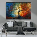 Yggdrasil Tree of Life Mosaic Stained Glass Wall Art Canvas,
