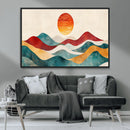 Southwest Mountain Wall Art Canvas Print – Boho Triptych