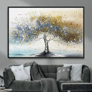 Golden and Silver Tree Wall Art – Framed Elegant Leaves by MyGreatCanvas | Canvas Wall Art Prints | Photo Prints & Wall Decor