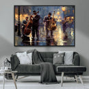Afro Abstract Jazz Music Wall Art Canvas Print – Colorful