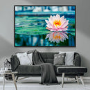 Lotus Flower Wall Art Canvas Print, Water Lily Large Wall