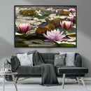Lotus Flower Wall Art Canvas Print, Water Lily Large Wall