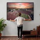 Indiana Memorial Stadium Wall Art Canvas Print, Framed