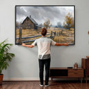 Rustic Autumn Farmhouse Wall Art Canvas Print – Serene