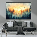 Abstract Forest Wall Art Print- Serene Nature Canvas Print