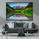 Maroon Bells Lake Wall Art Canvas Print – Framed Majestic