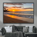 Tropical Beach Wall Art – Framed Sunset Ocean Canvas by MyGreatCanvas | Canvas Wall Art Prints | Photo Prints & Wall Decor